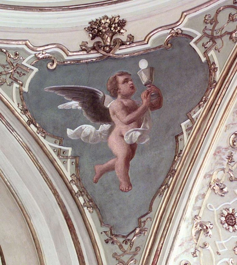Angelo con calice e ostia